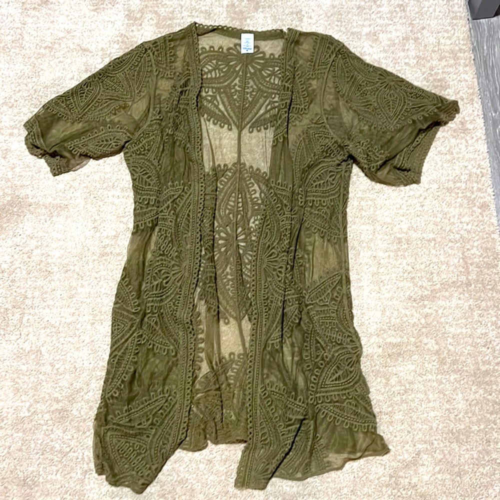 Green Lace Kimono